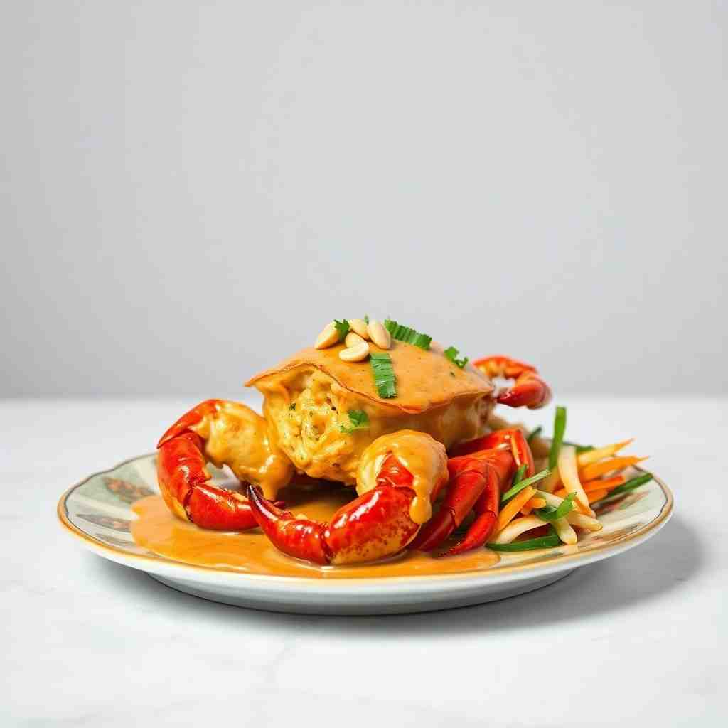 Ago Glain Crab with Peanut Sauce Recipe